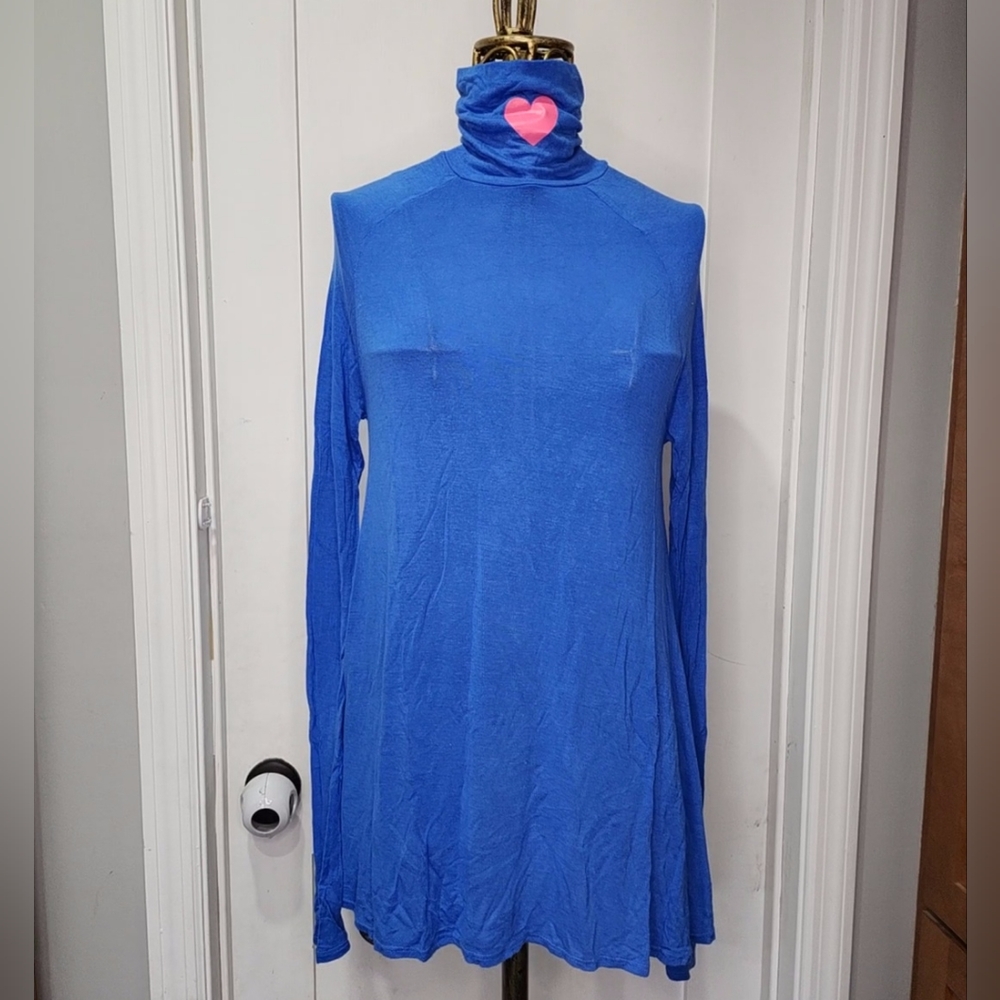 Little Heart Turtleneck Dress- Blue Jean (m) - Picture 5 of 6